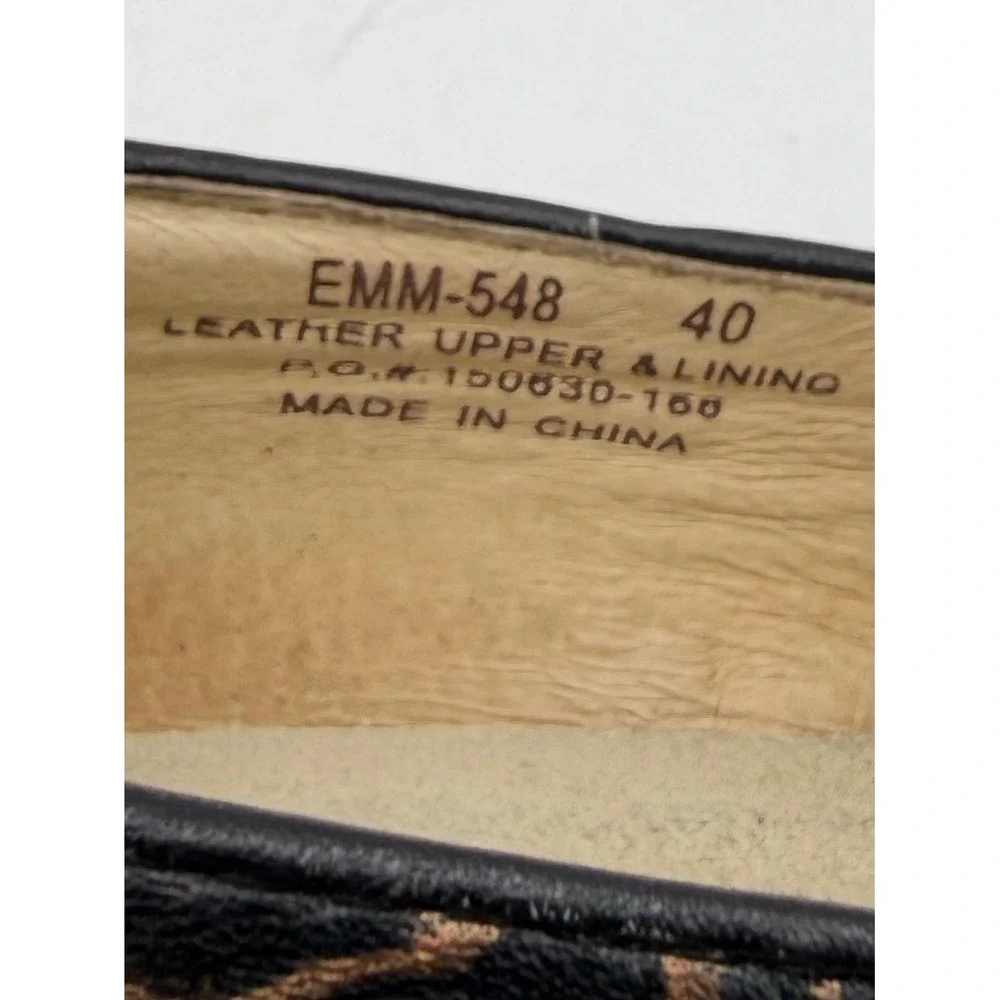 Alegria Emma Bronze Rose Embossed Floral Leather Wedge Black Women 9.5-10 EU 40